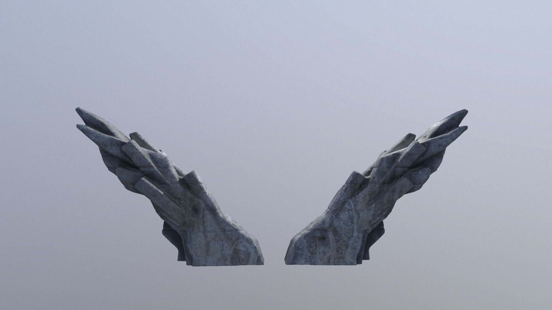 Brutalist Monument 3D model_14