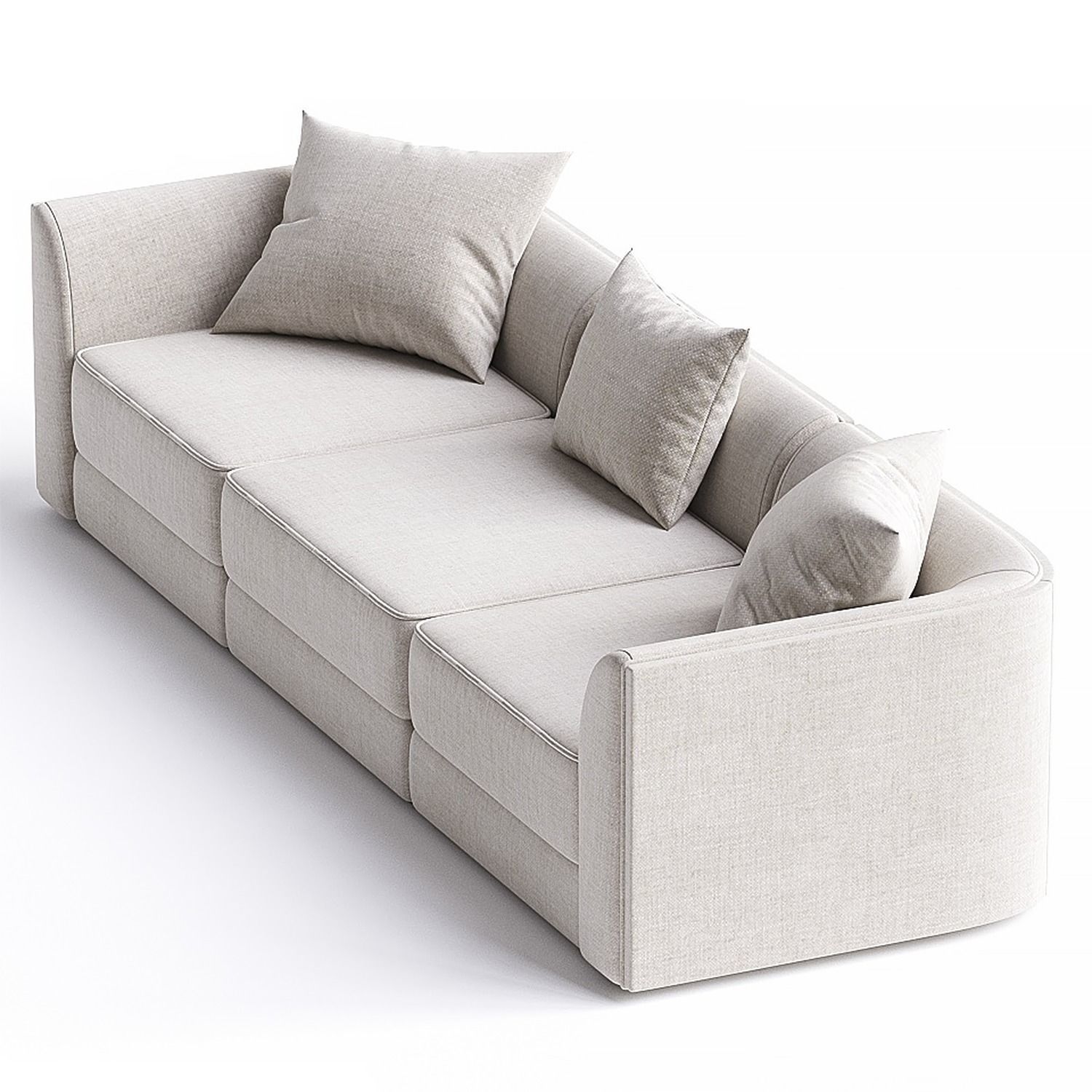 Maura Modular 3 Piece Sofa 3D model_1