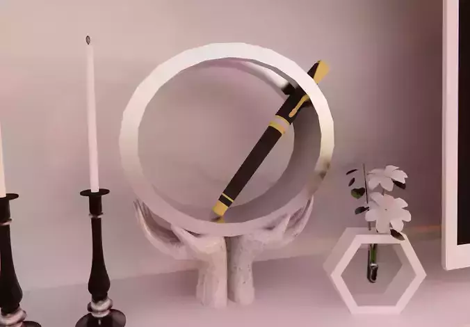 METALLIC PALM PEN HOLDER 3D model