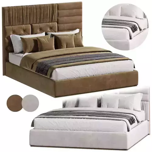 Elliot Brown bed by Casaricca 3D model Elliot Brown bed by Casaricca 3D model