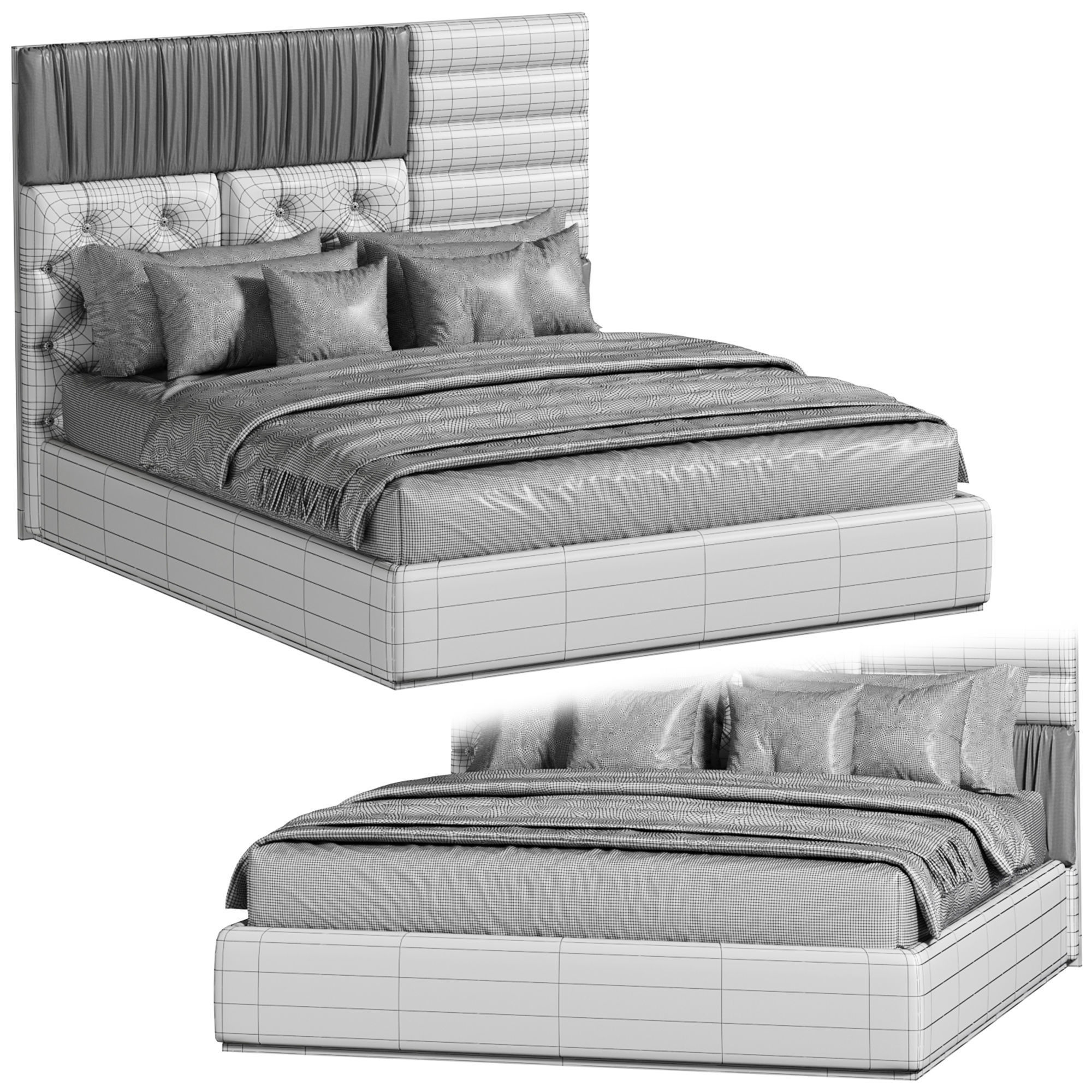 Elliot Brown bed by Casaricca 3D model_2