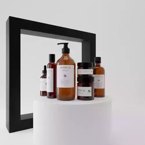 realistic body care skincare bottle bathroom decoration 