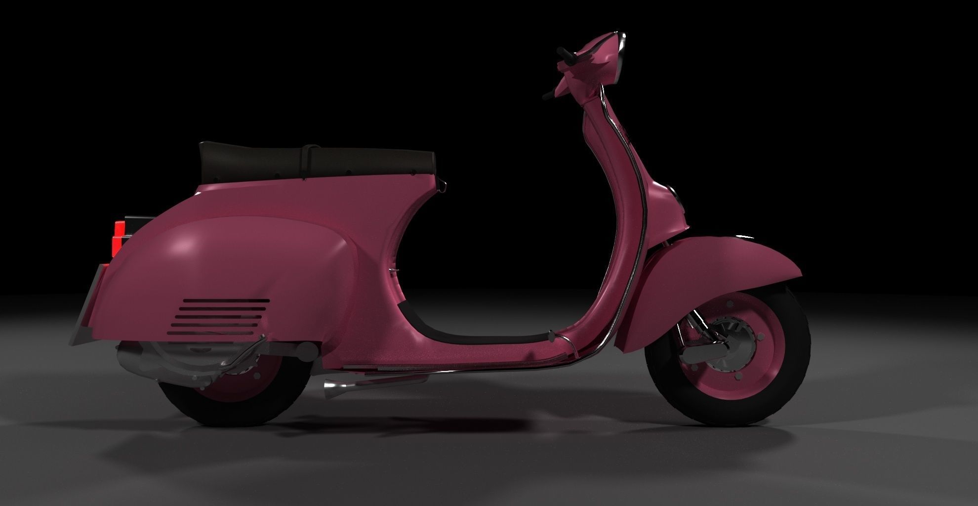 Vespa 1969 model Low-poly 3D model_3