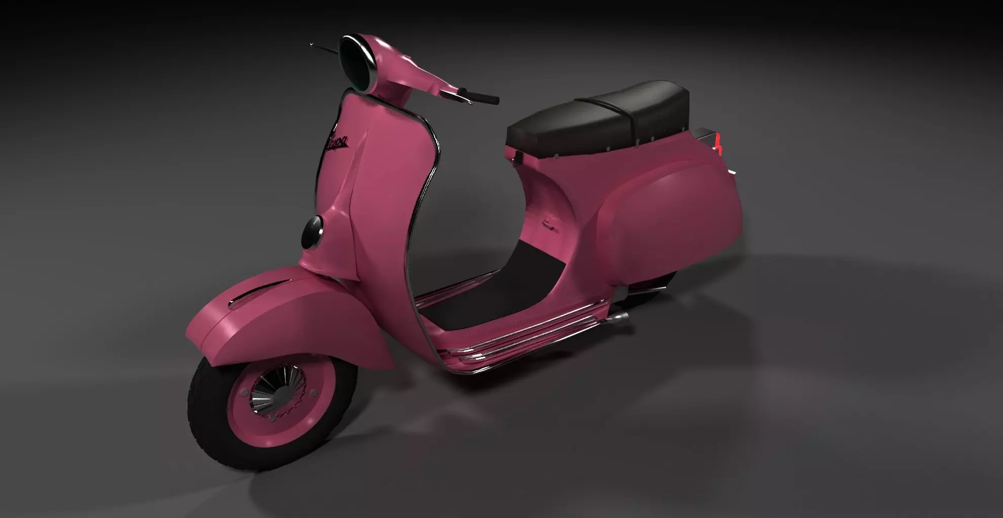 Vespa 1969 model Low-poly 3D model_0