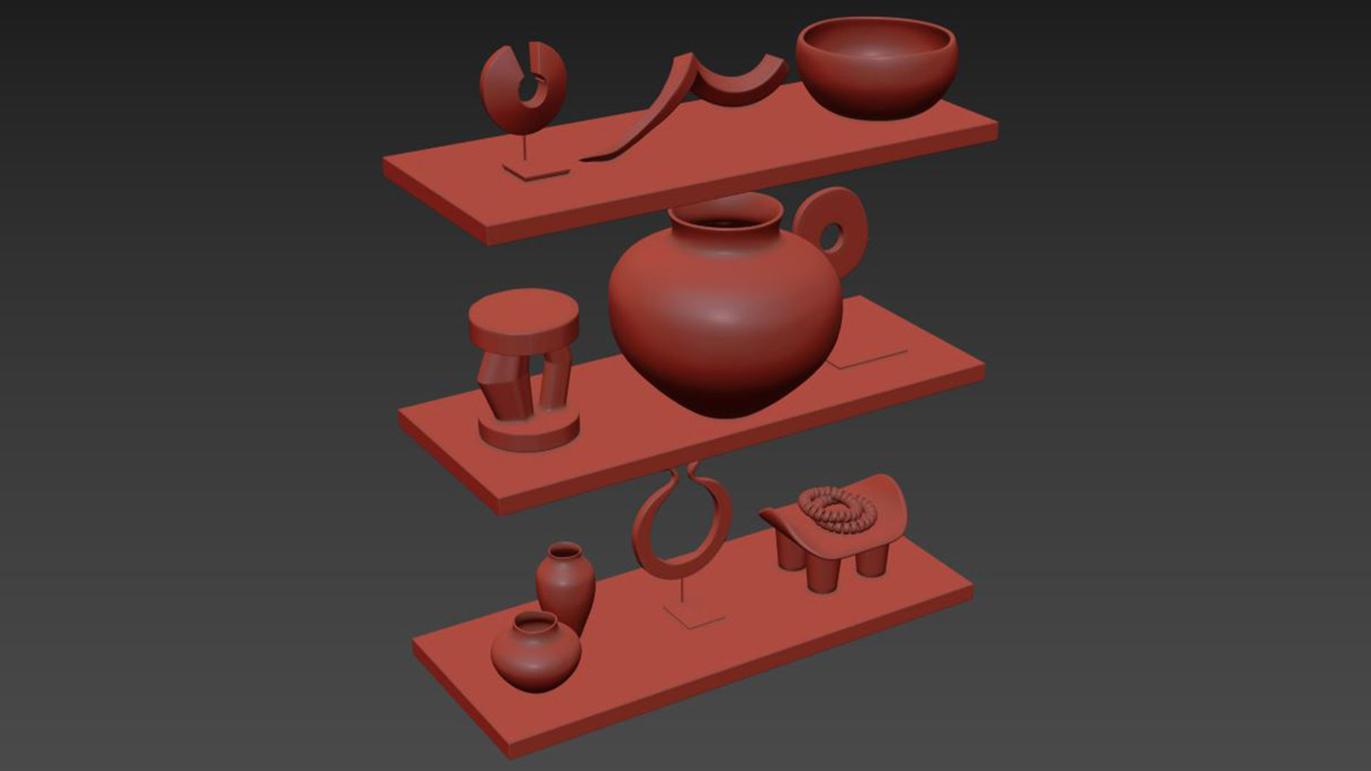 Decor set indoor 1 3D model_5