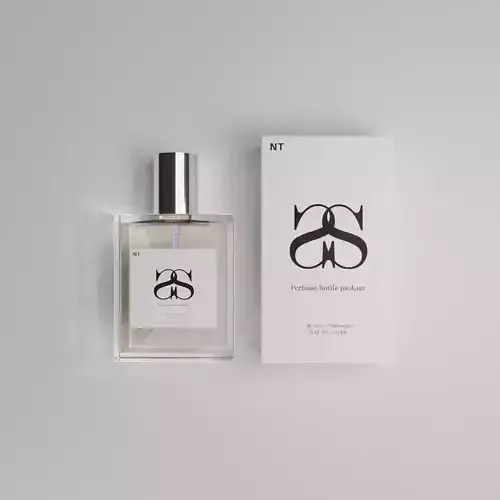 realistic perfume bottle product mock up 