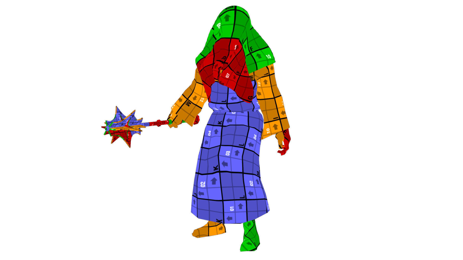 Black Knight Low-poly 3D model_27