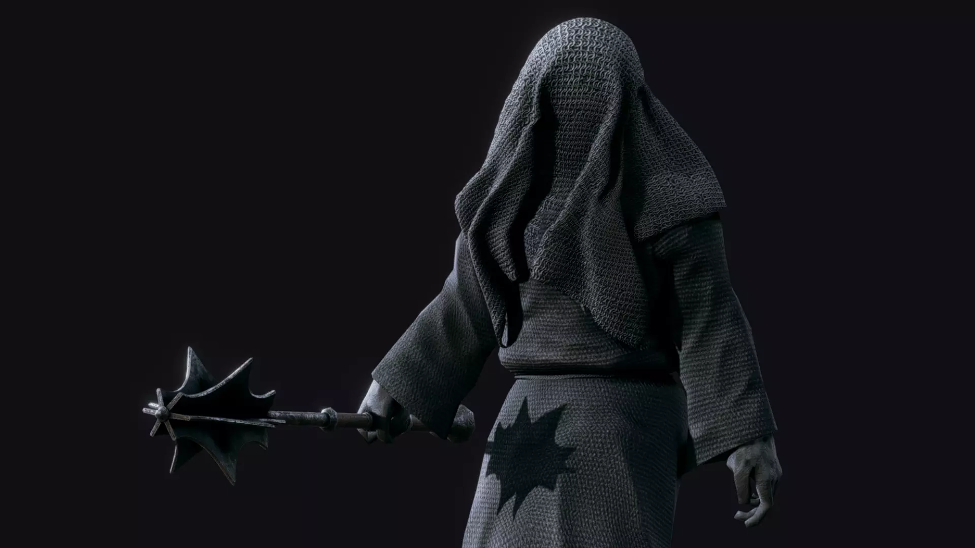 Black Knight Low-poly 3D model_0