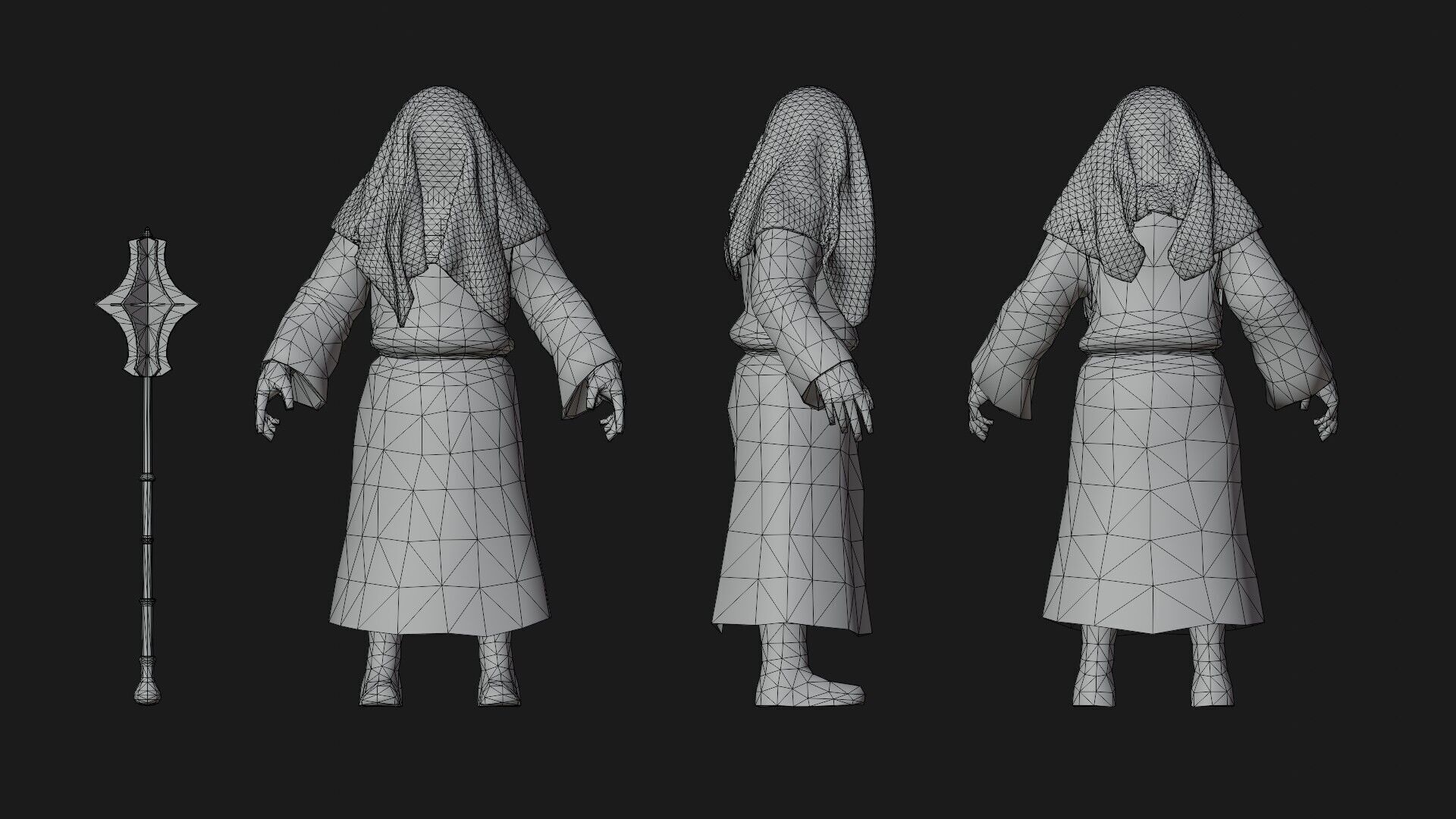 Black Knight Low-poly 3D model_2