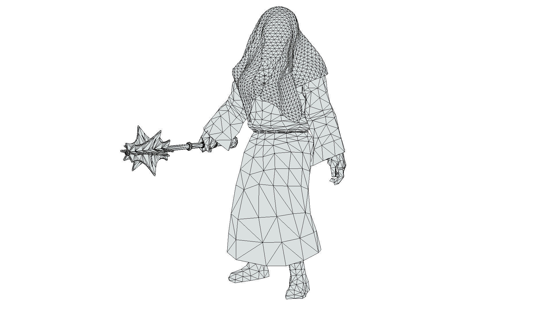 Black Knight Low-poly 3D model_25