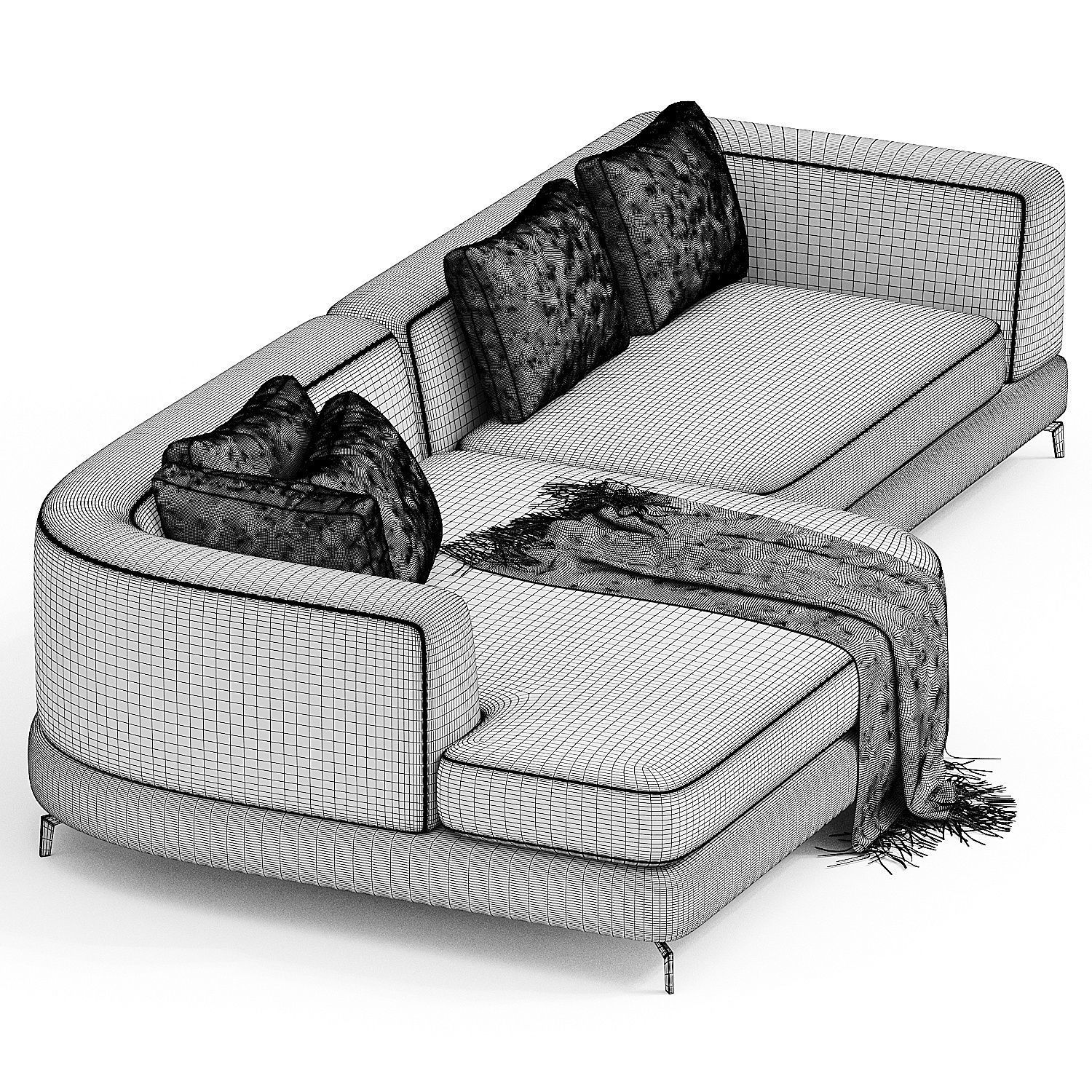 SOFA MODERNO S LEFT  3D model_2