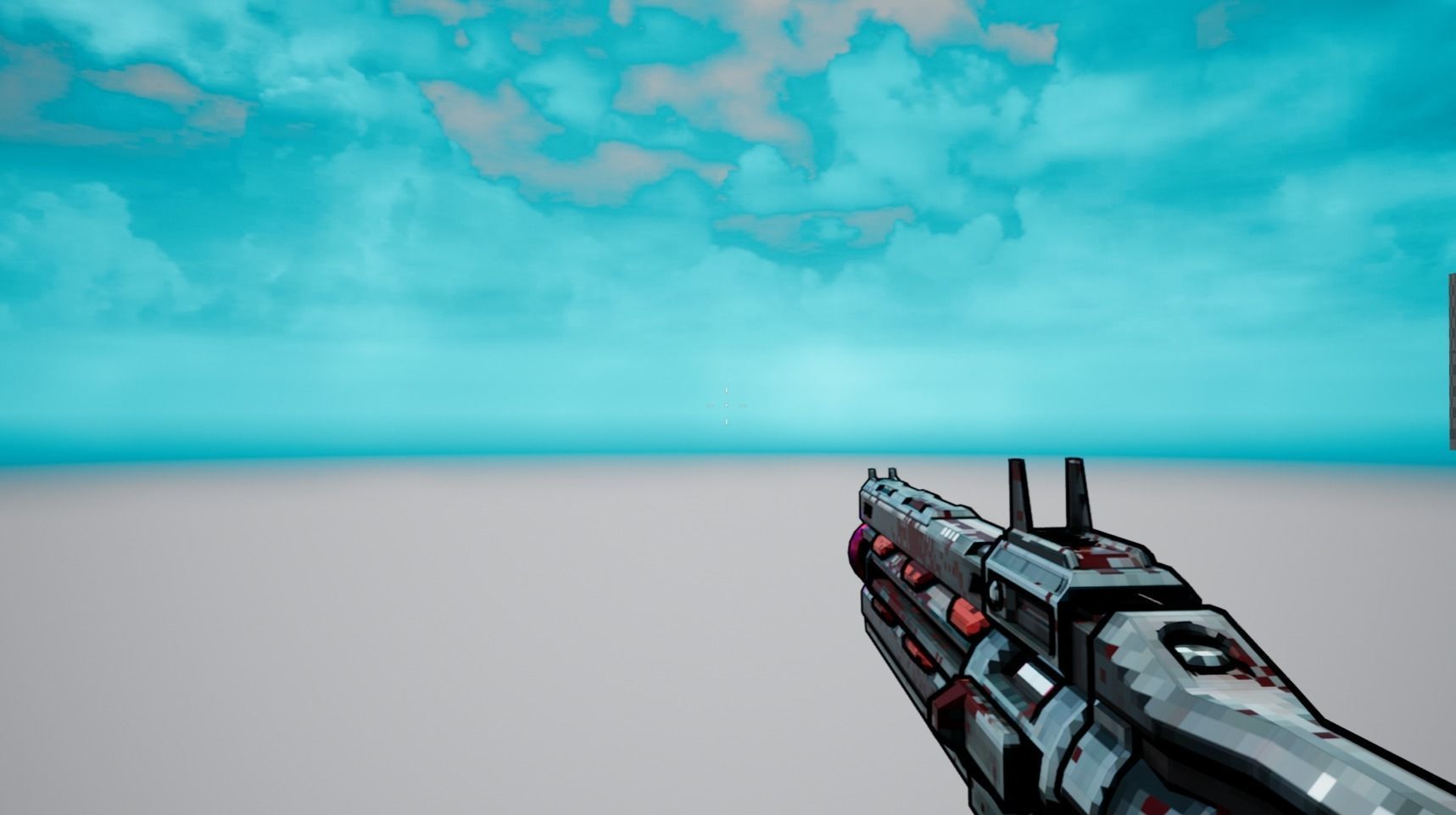 Rifle low poly retro game style Low-poly 3D model_2