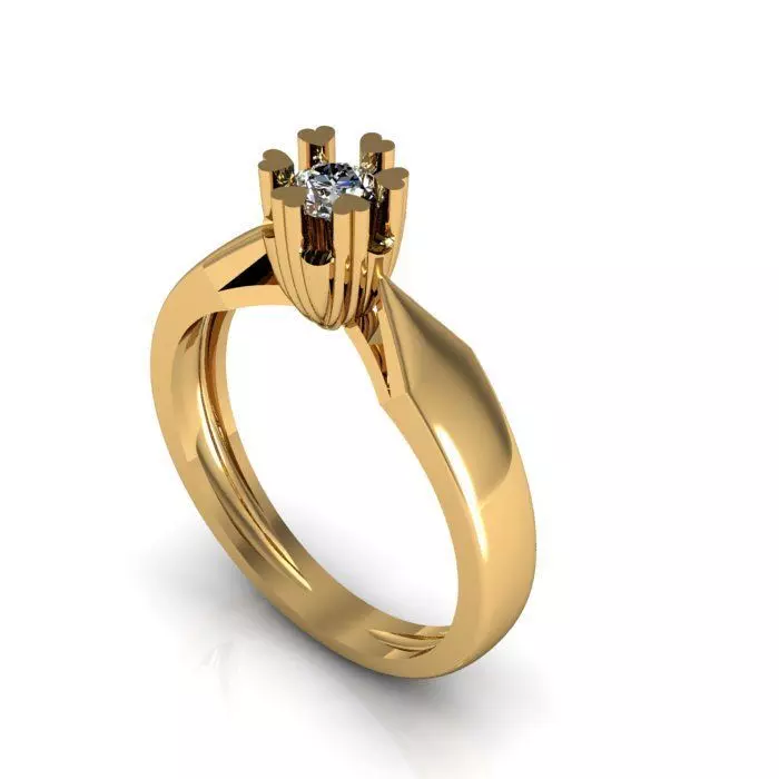 solitair ring 3D print model