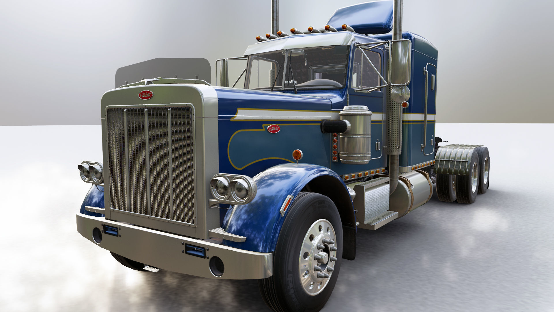 Peterbilt 359 Complete 3D model_5