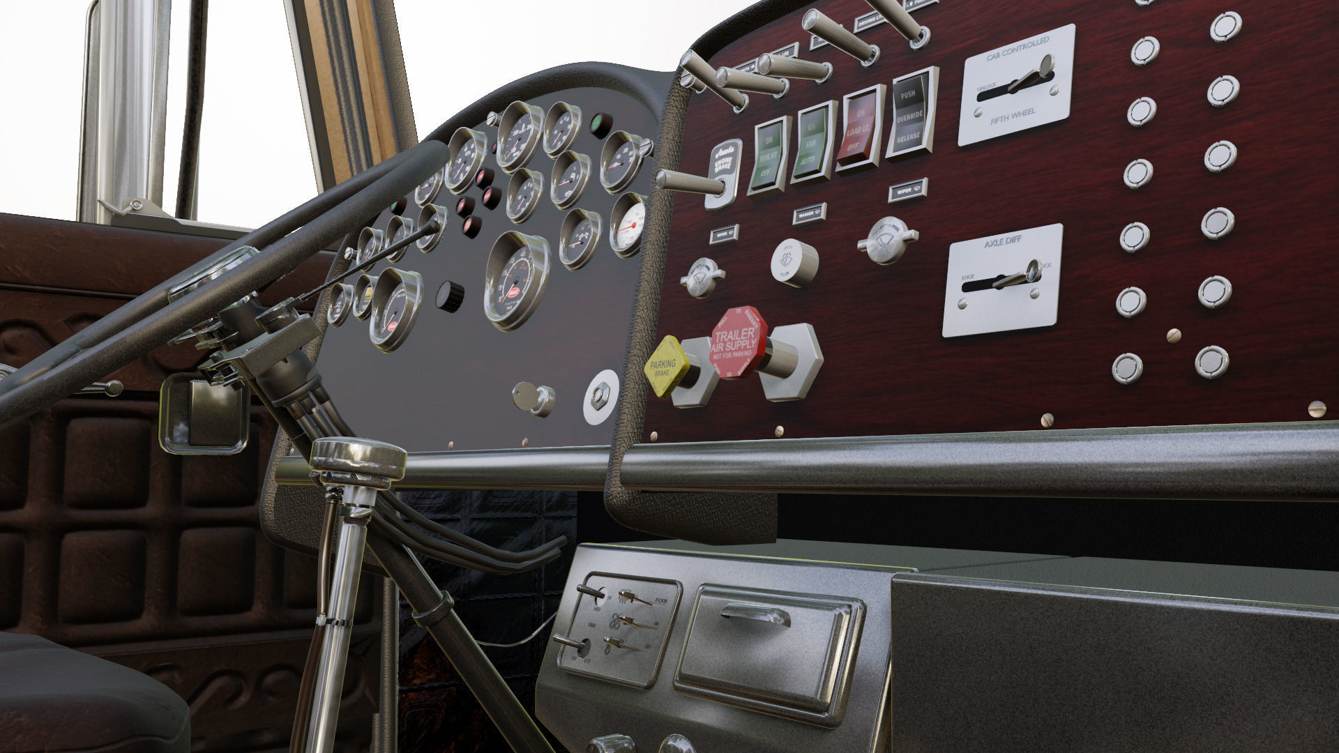 Peterbilt 359 Complete 3D model_8