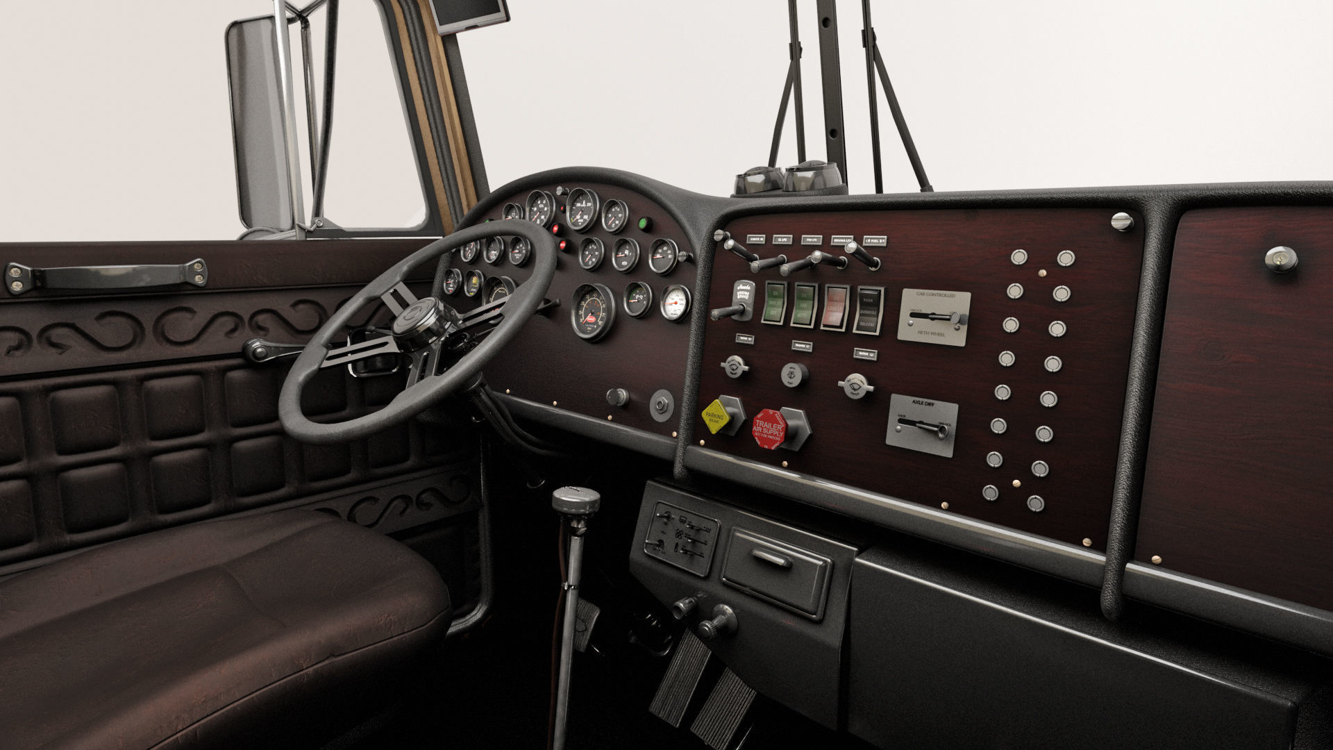 Peterbilt 359 Complete 3D model_1