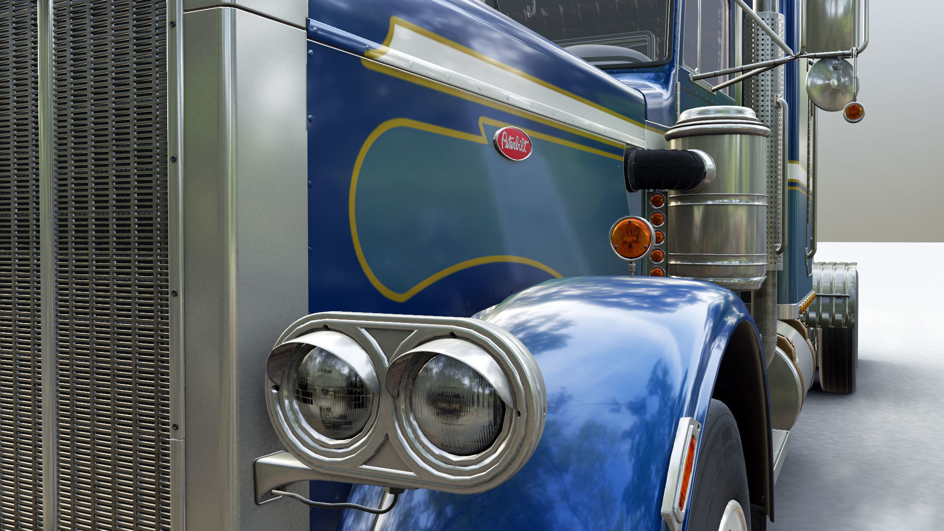 Peterbilt 359 Complete 3D model_10