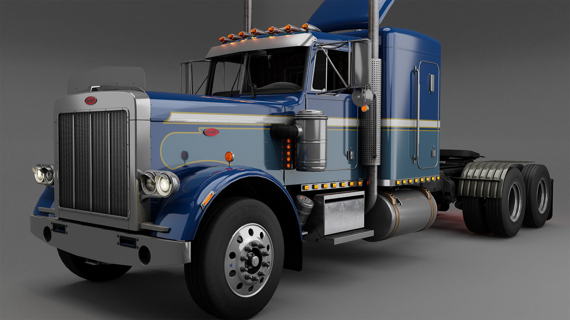 Peterbilt 359 Complete 3D model_0