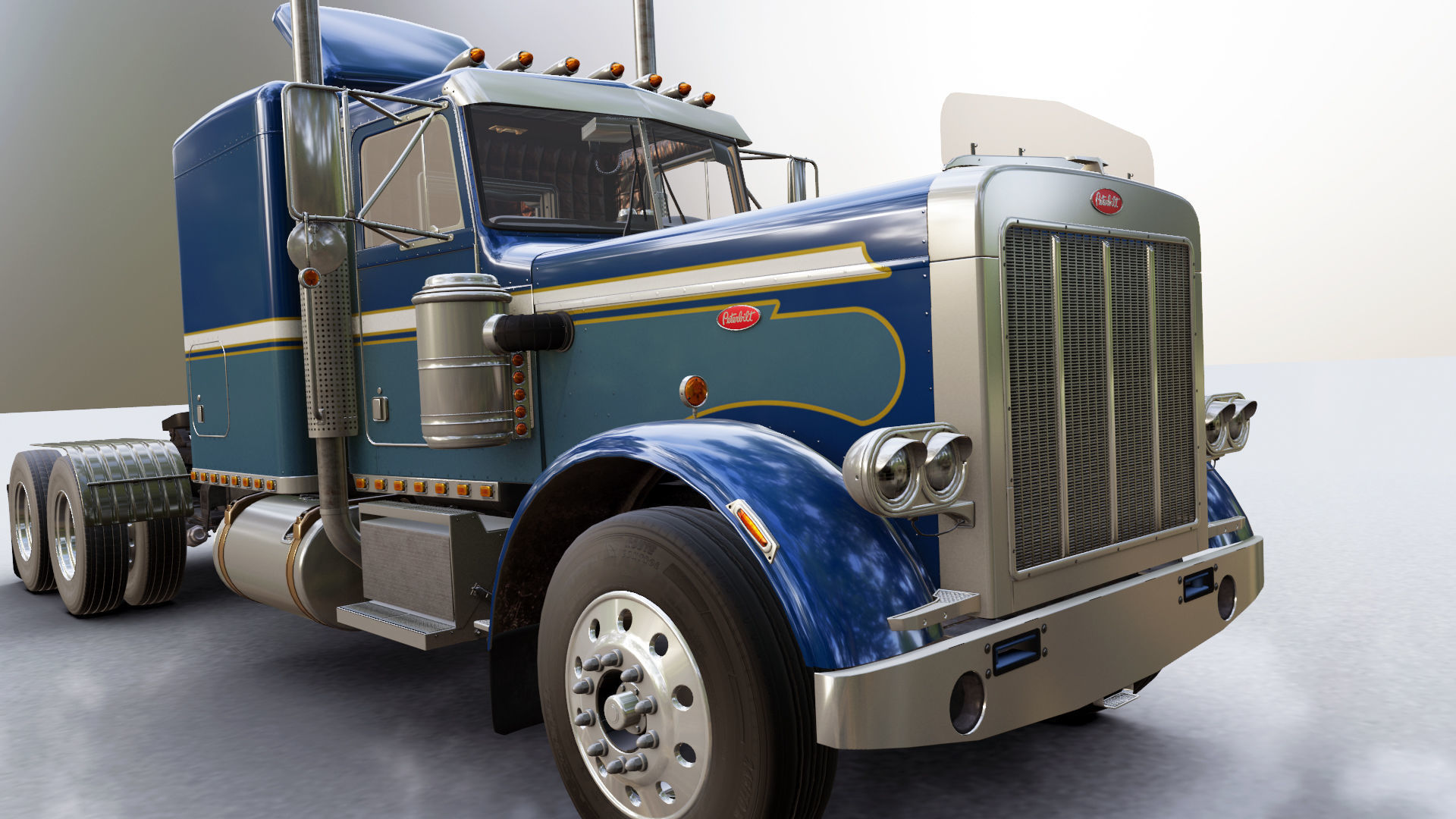 Peterbilt 359 Complete 3D model_18