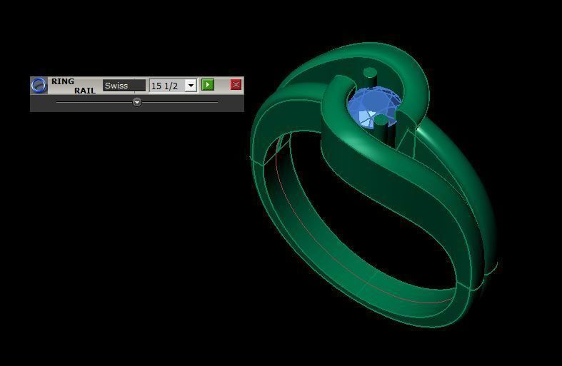 solitair ring 3D print model_14