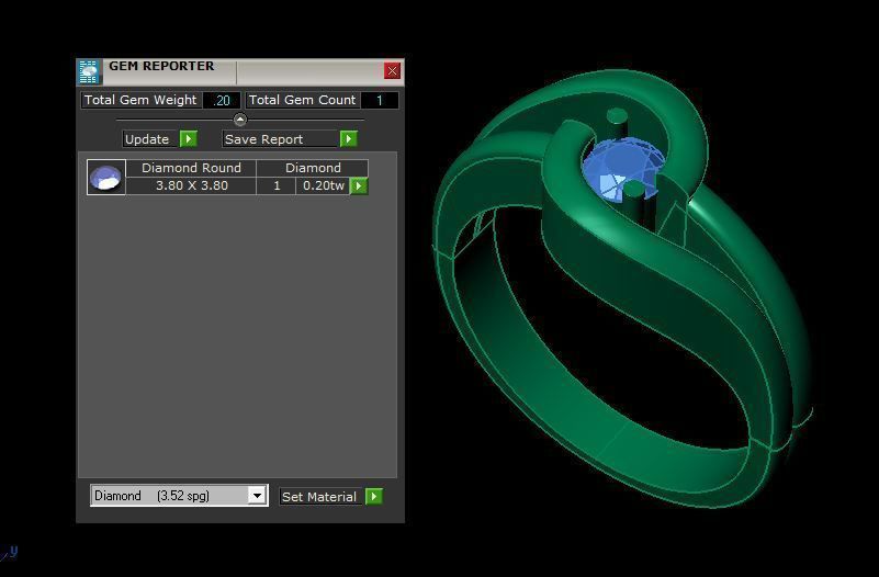 solitair ring 3D print model_16