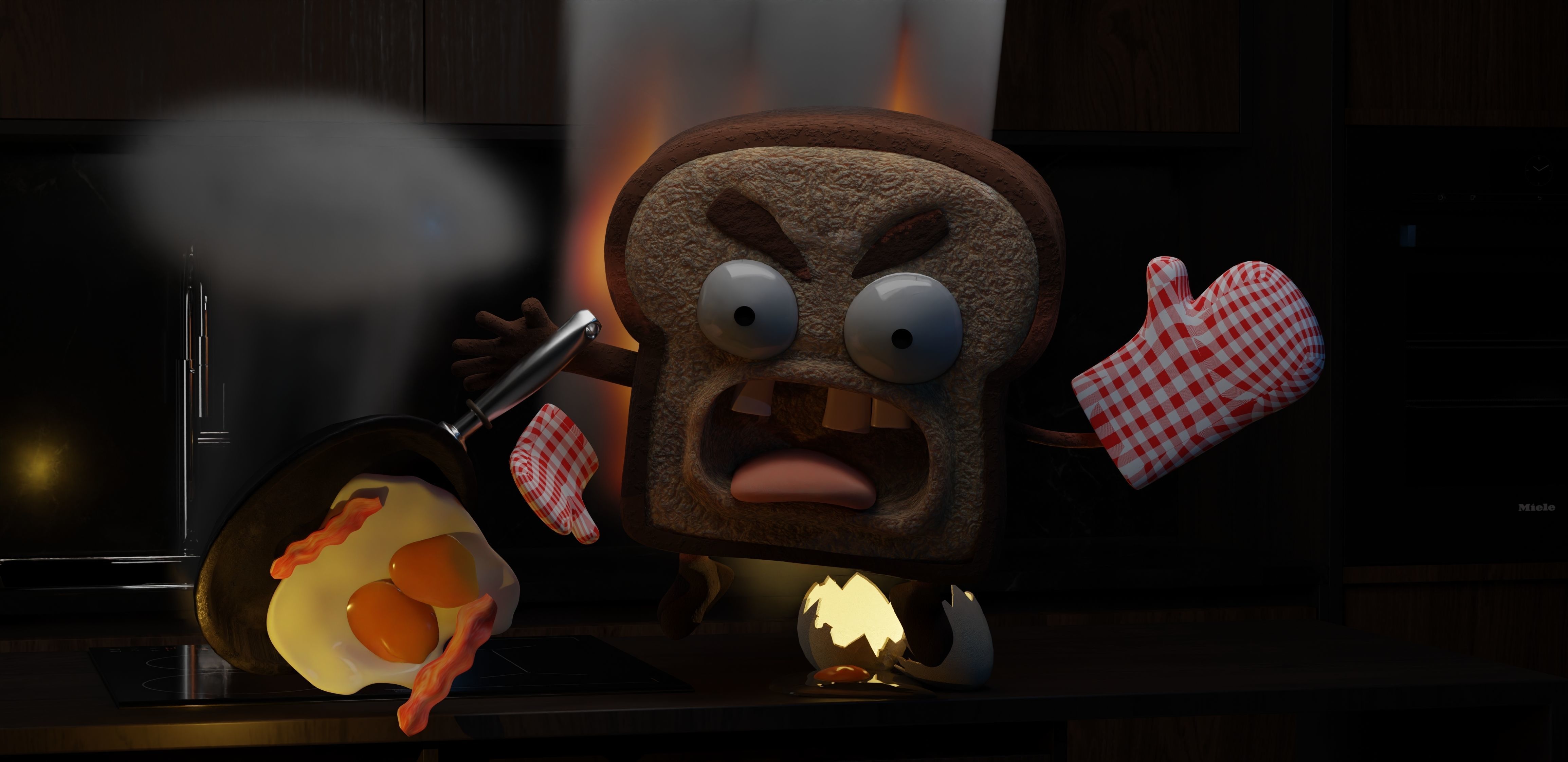 Aggressive bread   3D model_1