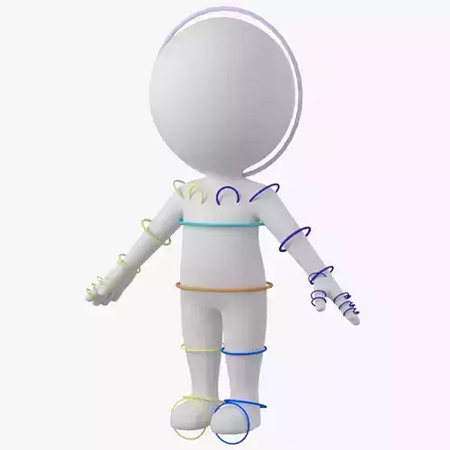 Cute Stickman In A-Pose CAT Rig