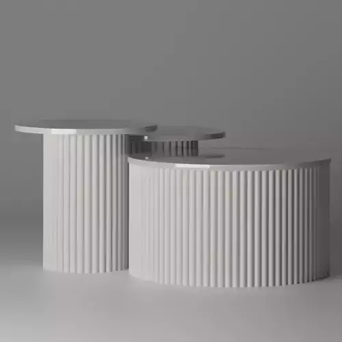 Fluted center table  3D model
