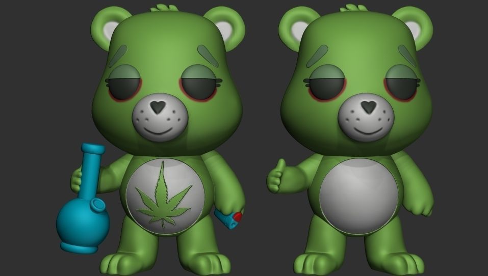 Weed Bear 3D print model_1