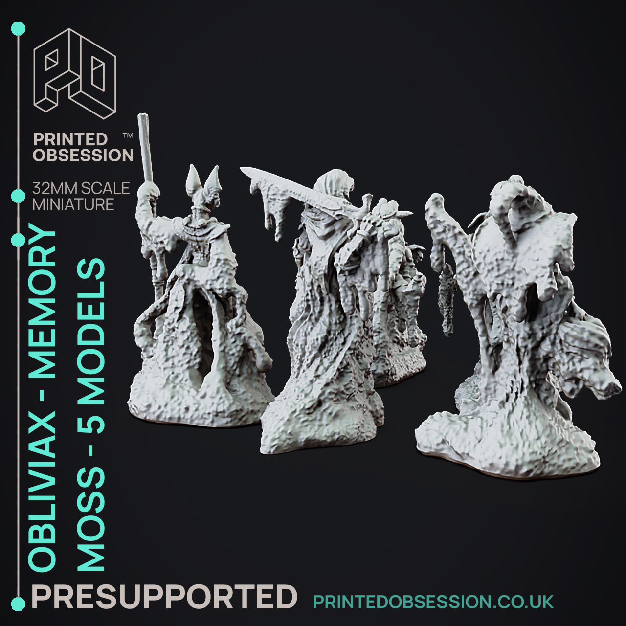 Obliviax Moss - 3D Printable TTRPG - PRESUPPORTED - 32mm 3D print model_8