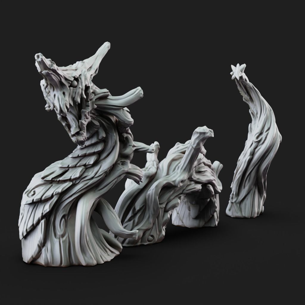 Root Wyrm - 3D Printable TTRPG - PRESUPPORTED - 32mm Scale 3D print model_6
