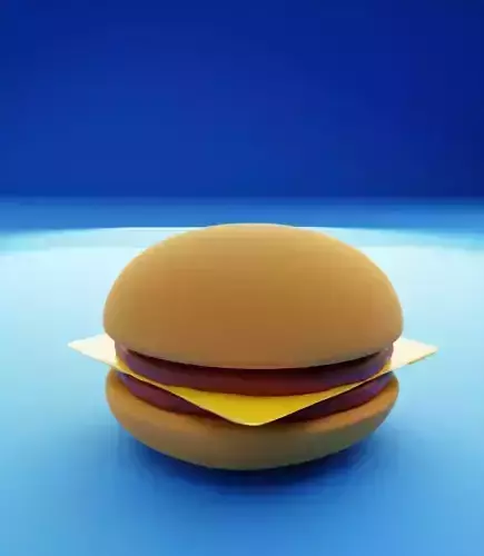 burger Low-poly 3D model