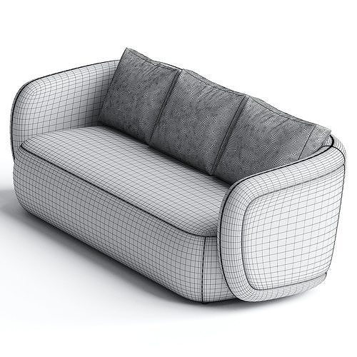Volta 3 seater sofa 3d model 3D model 3