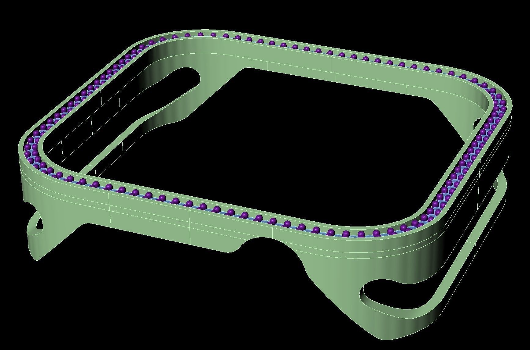 APPLE WATCH BAND WITH STONE 3D print model_5