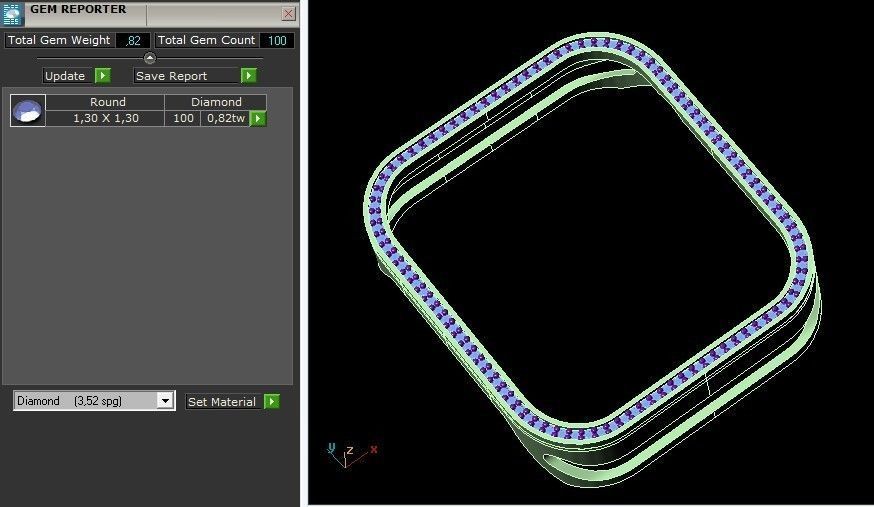 APPLE WATCH BAND WITH STONE 3D print model_7