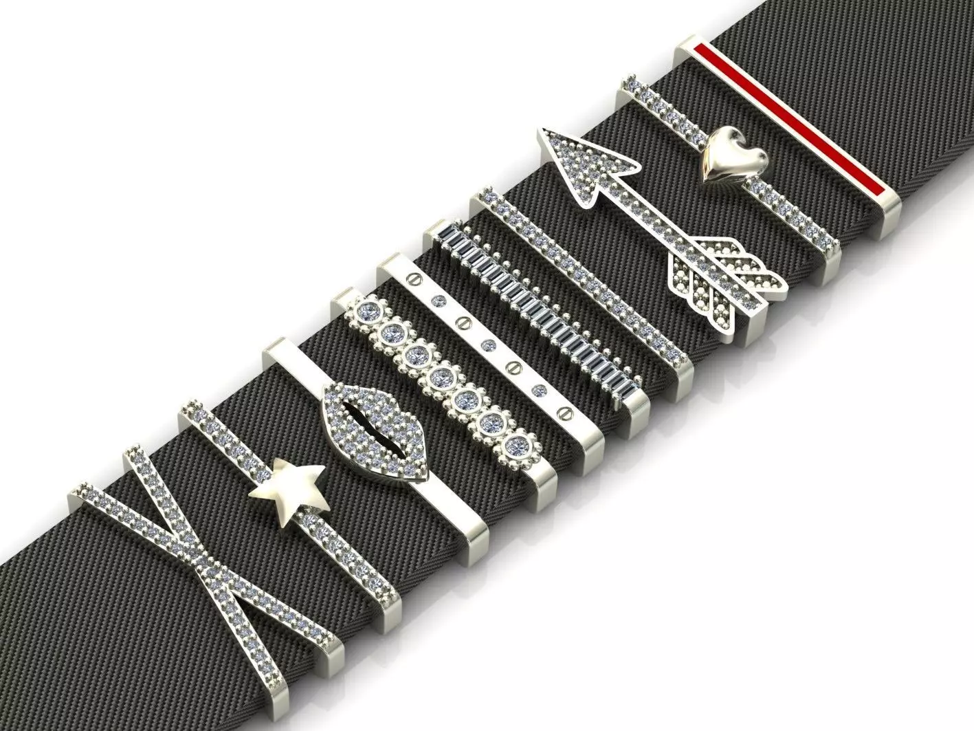 APPLE WATCH BAND PARTS 10 PIECES 3D print model_0