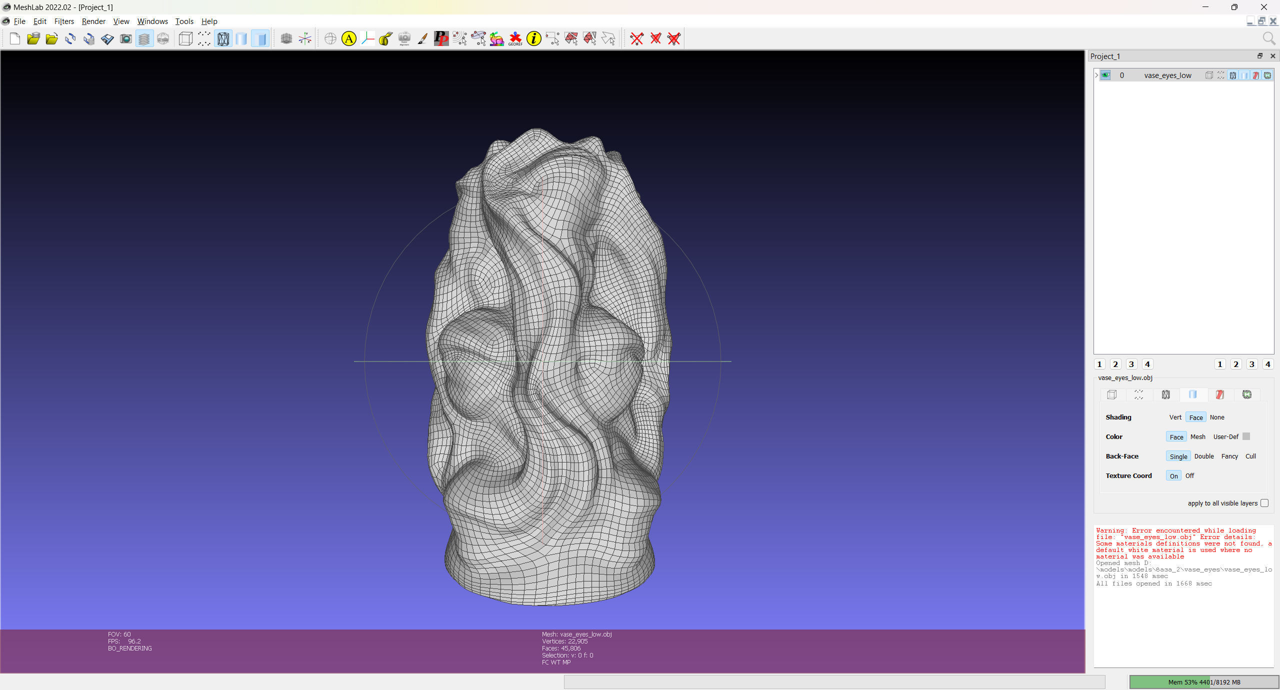 Creepy vase with eyes  low-poly and high-poly Low-poly 3D model_5