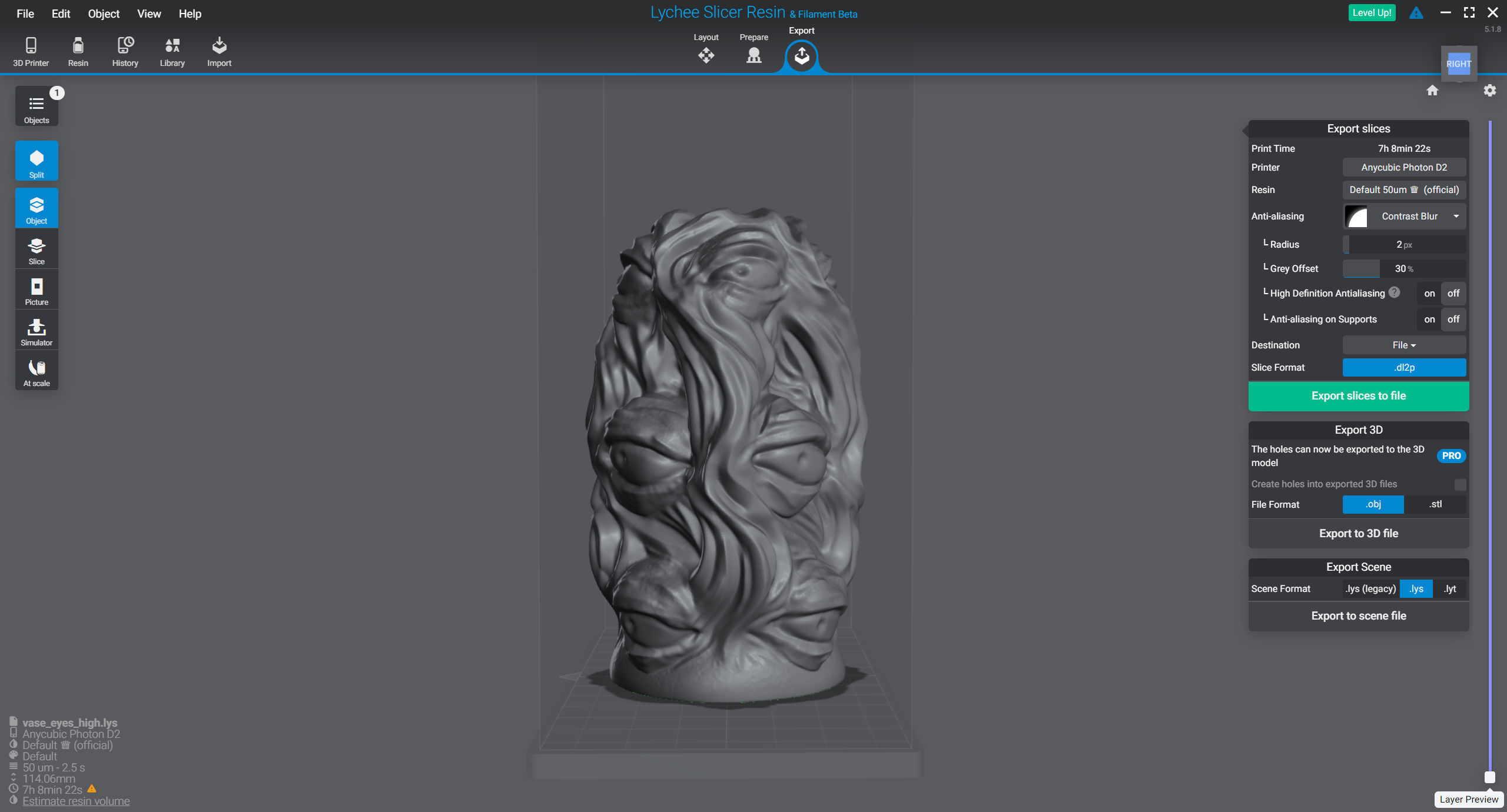 Creepy vase with eyes  low-poly and high-poly Low-poly 3D model_3