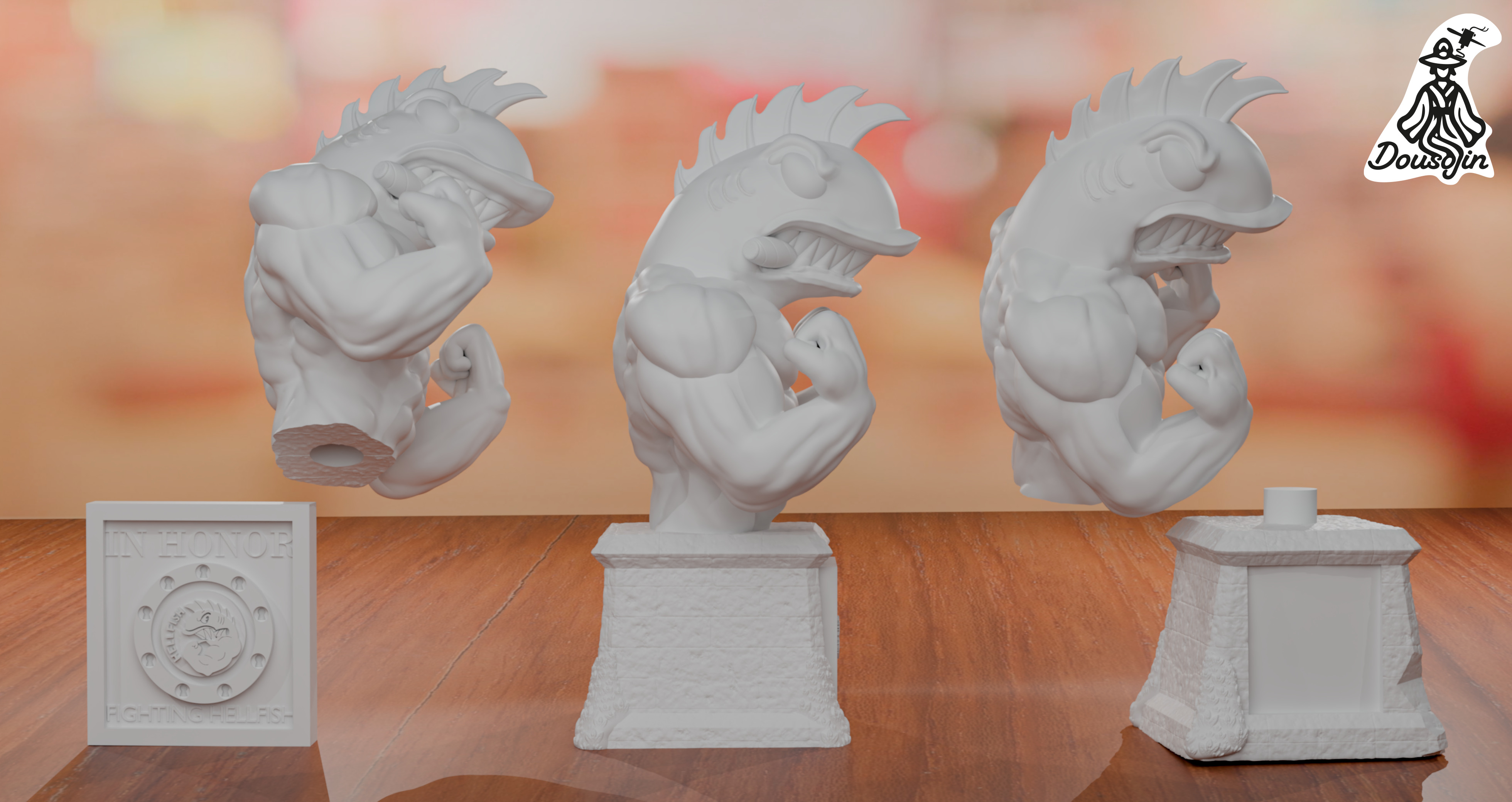 Flying Hellfish 3D print model_3