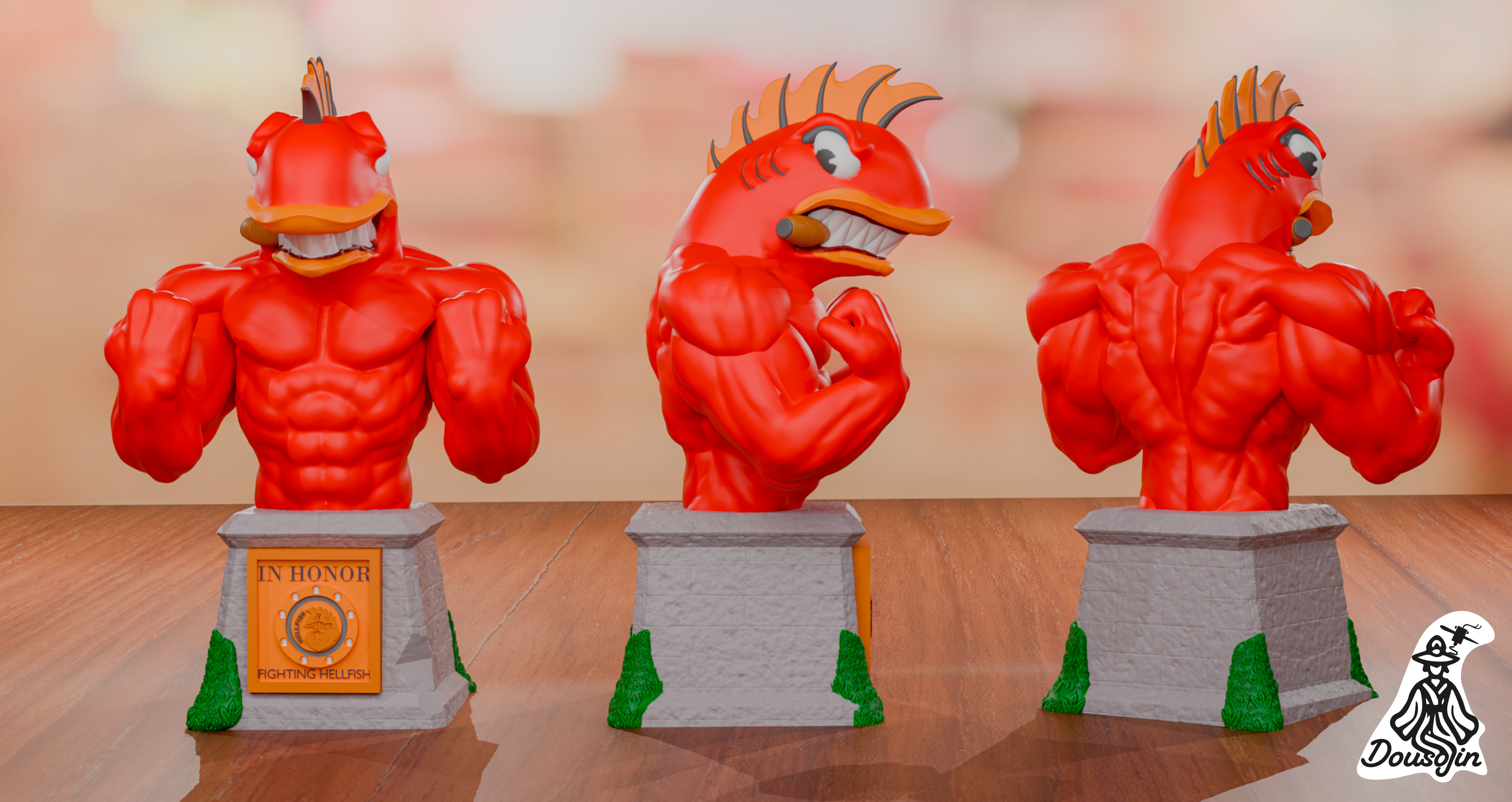 Flying Hellfish 3D print model_1