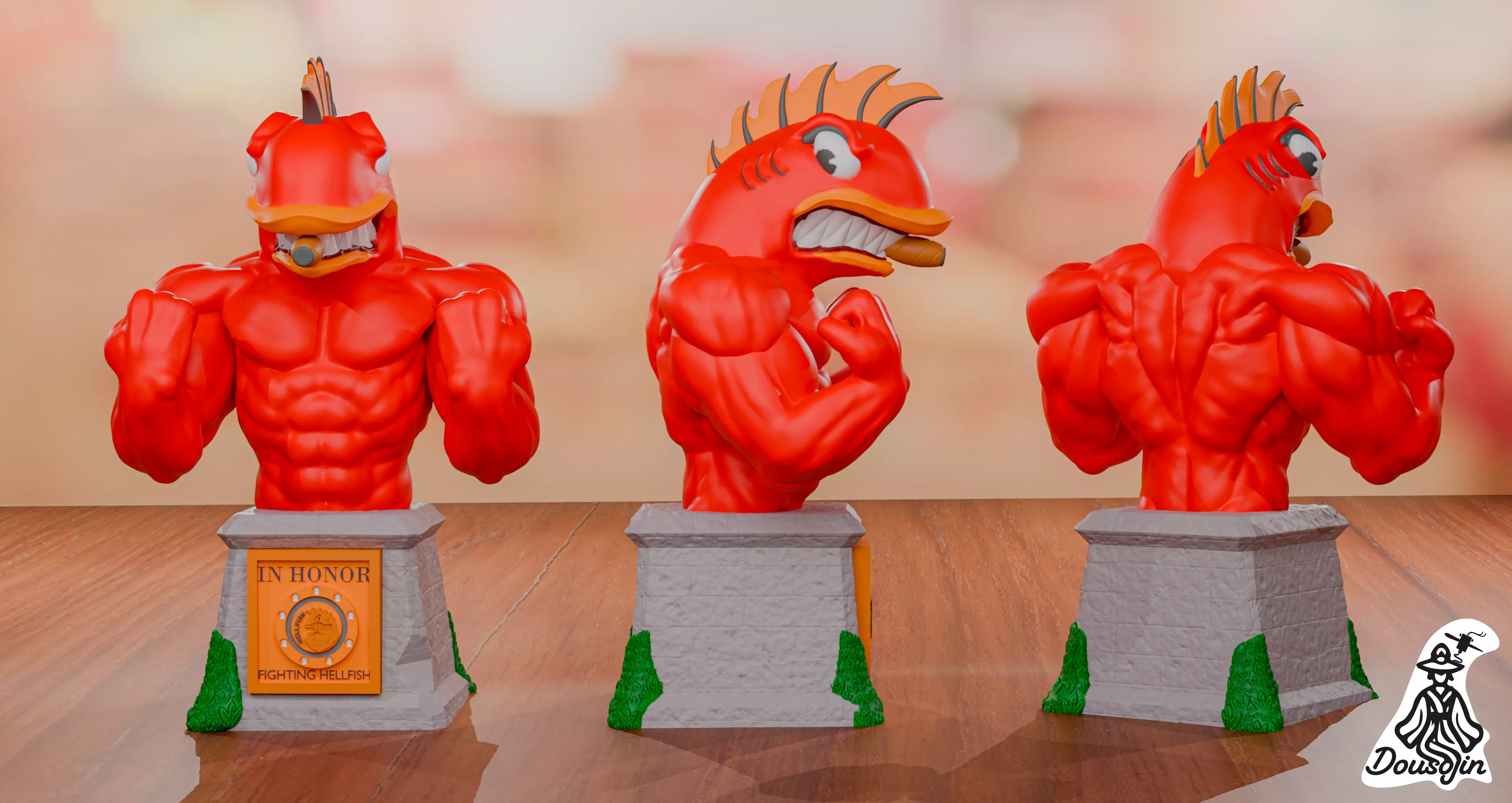 Flying Hellfish 3D print model_0