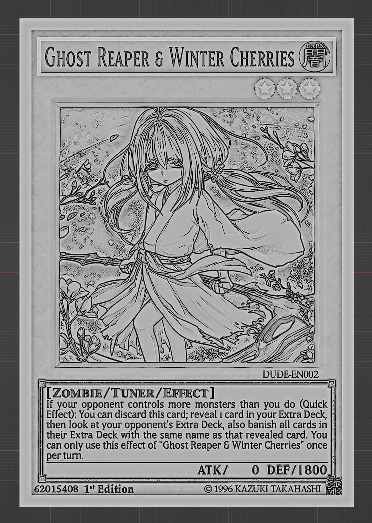 Ghost Reaper Winter Cherries yugioh 3D model 3D printable CGTrader