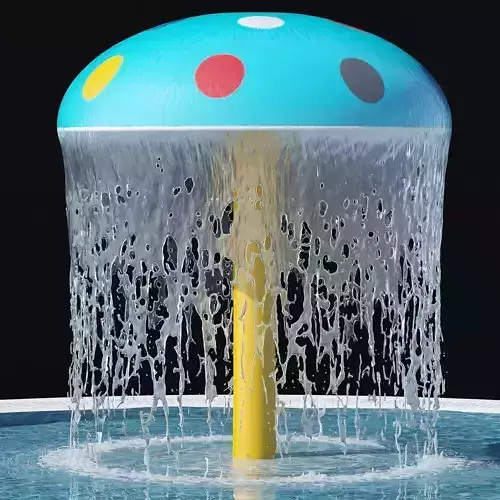 Water park mushroom fountain 3D model
