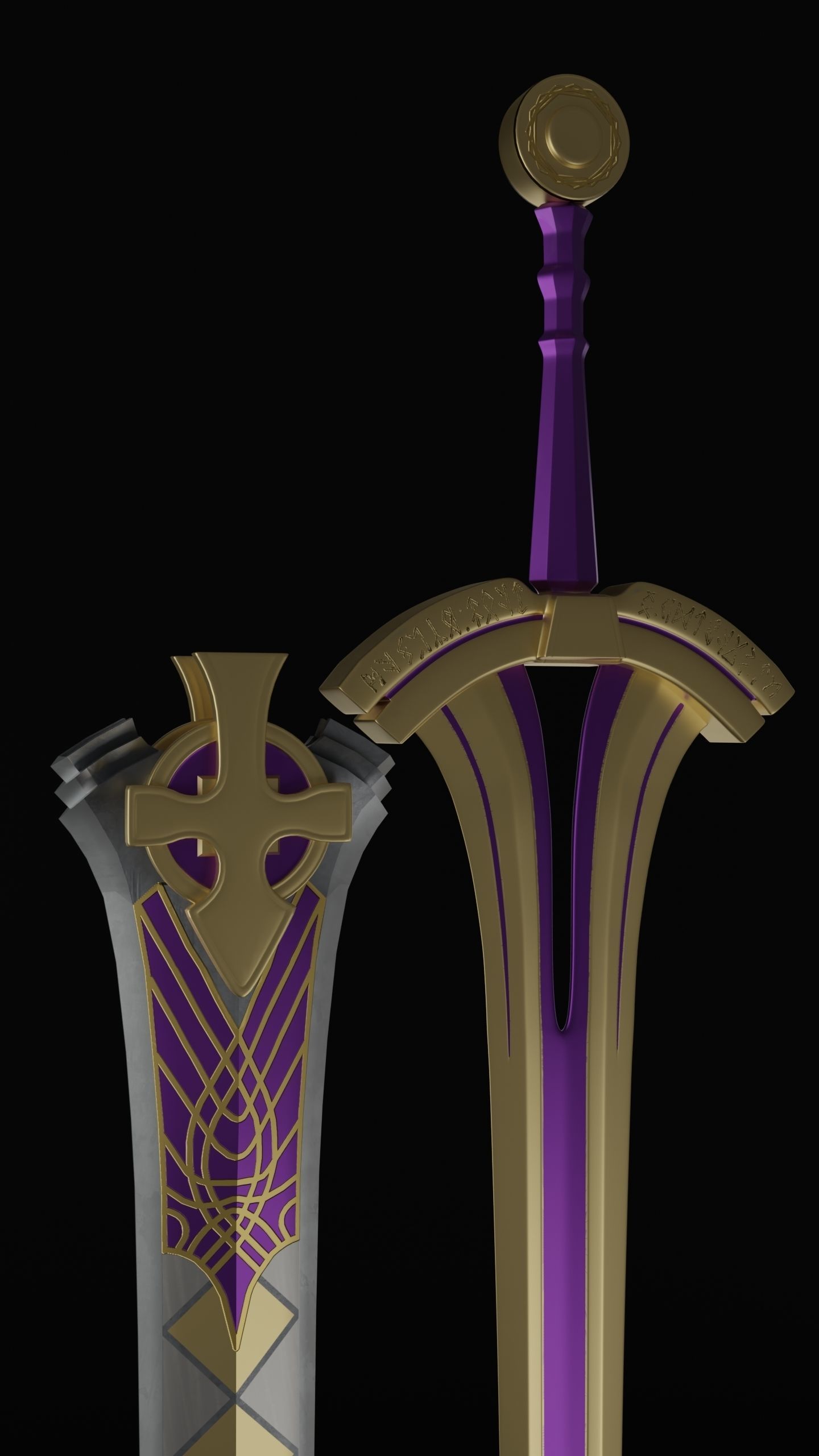 Excalibur Proto Sword of Promised Victory 3D model_2
