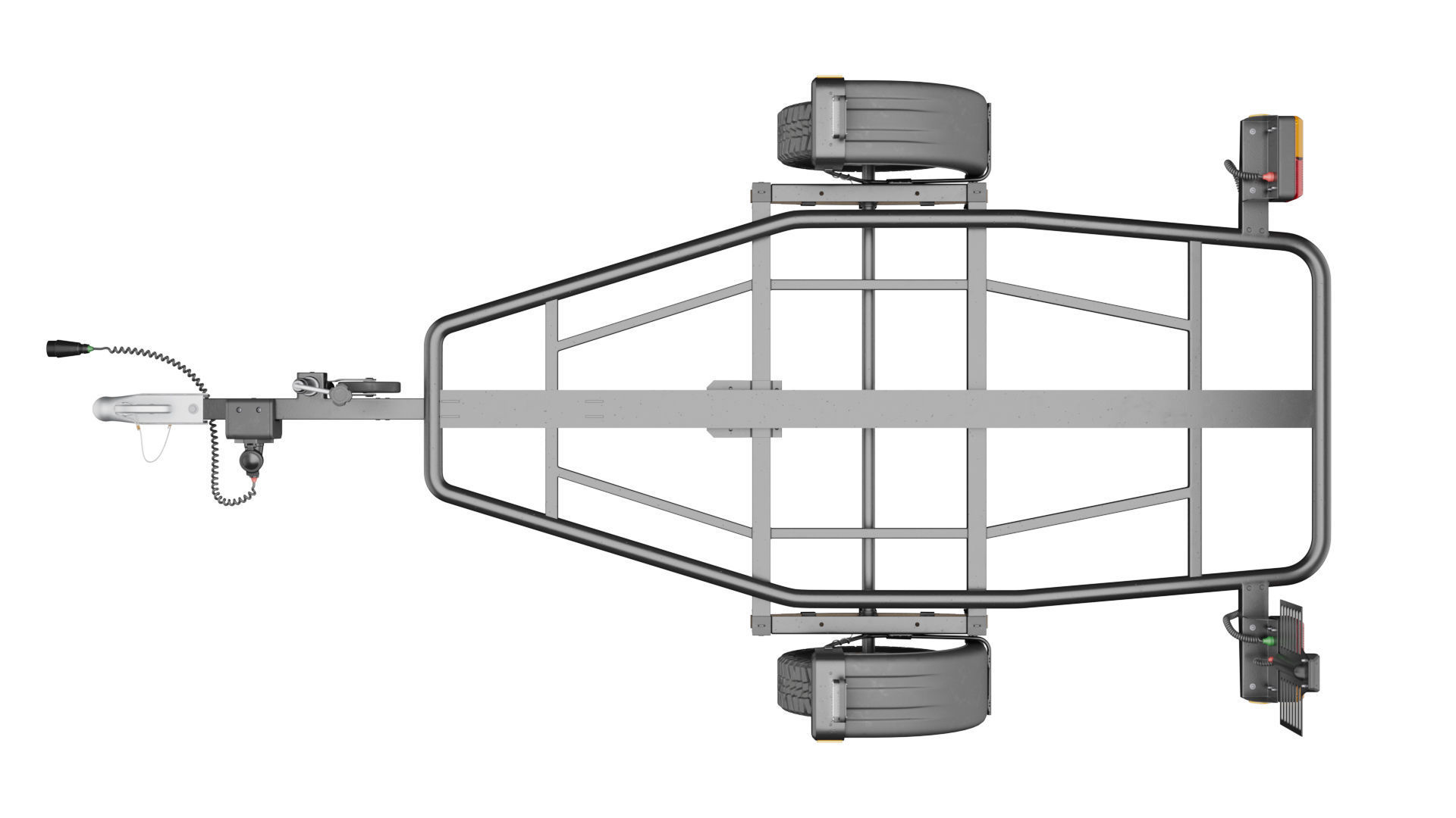 Motorcycle trailer 3D model_10
