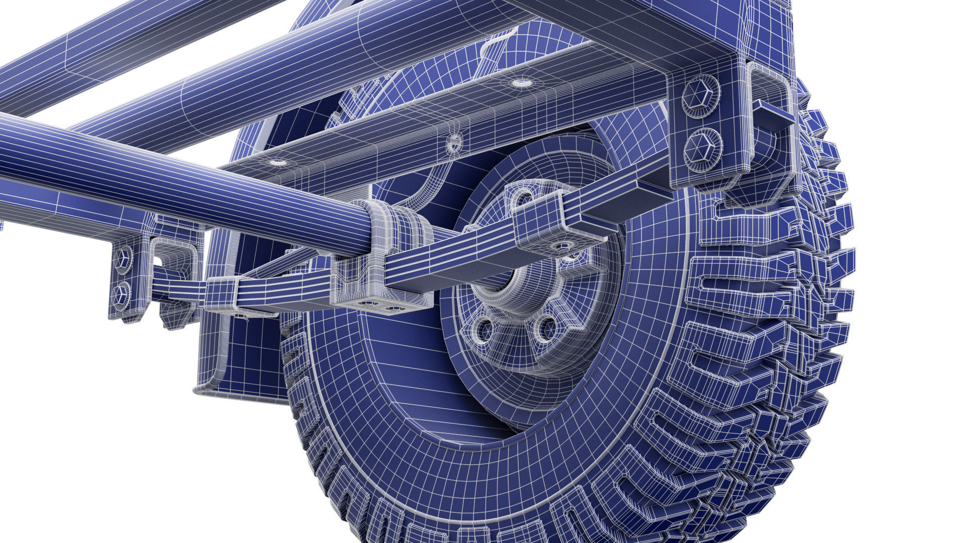 Motorcycle trailer 3D model_30