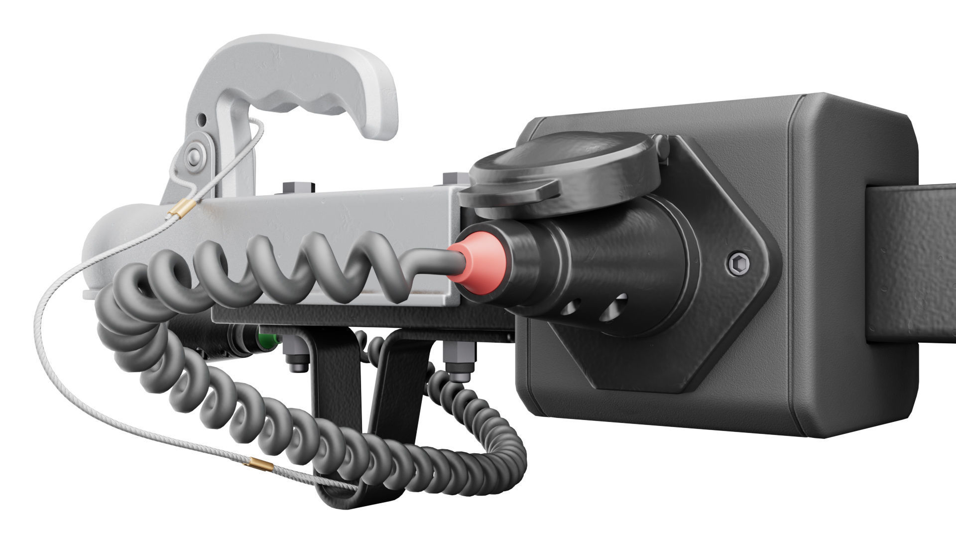 Motorcycle trailer 3D model_12