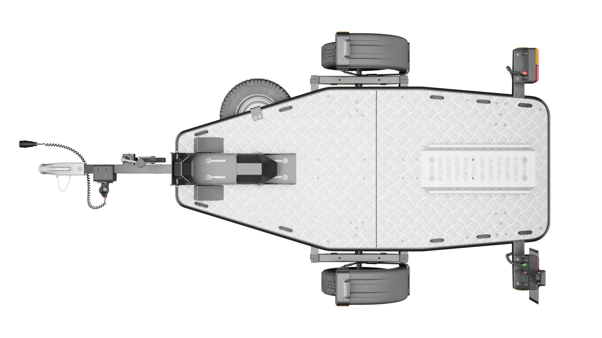 Motorcycle trailer 3D model_8