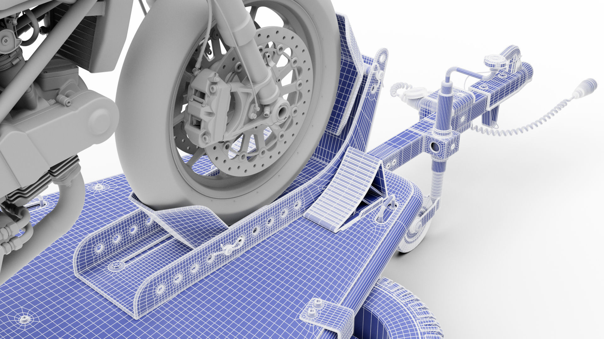 Motorcycle trailer 3D model_26