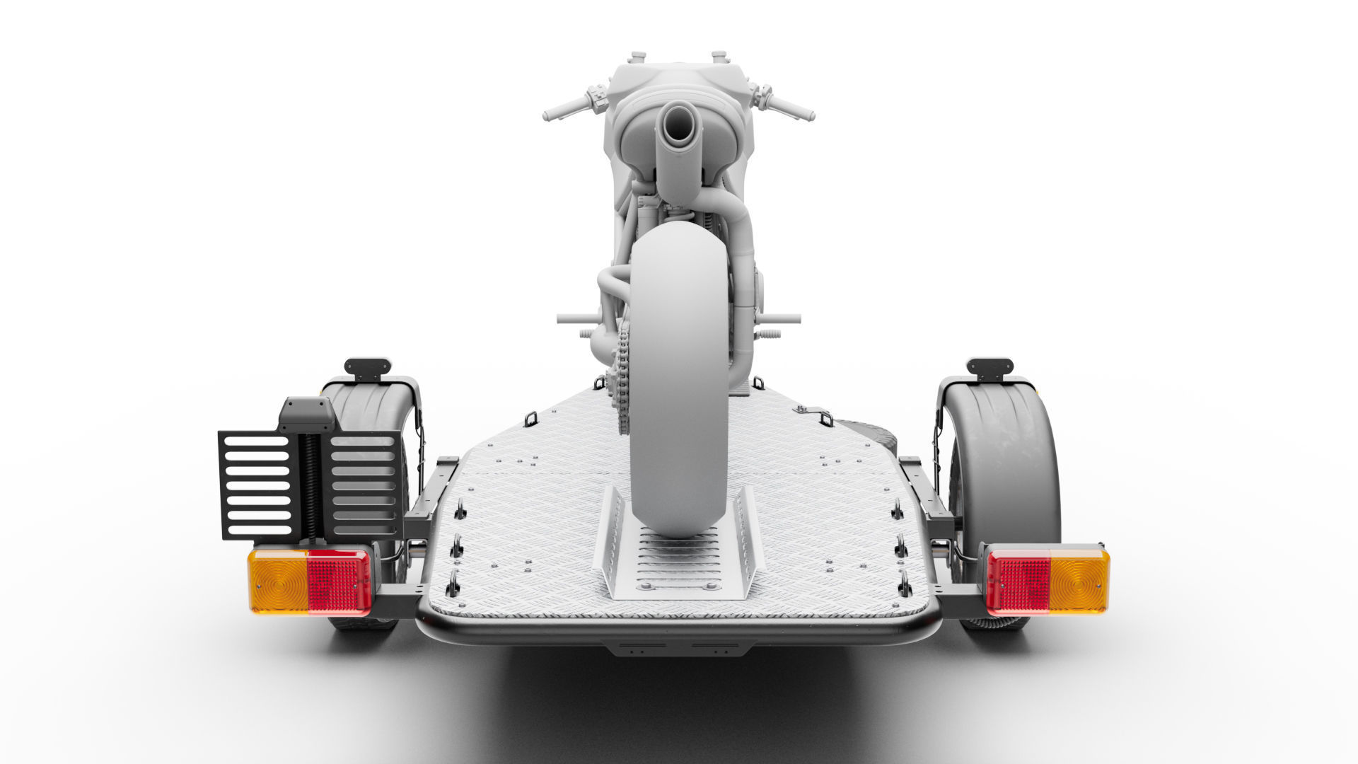 Motorcycle trailer 3D model_6